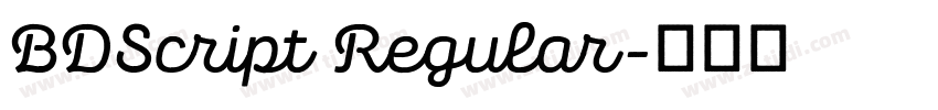 BDScript Regular字体转换